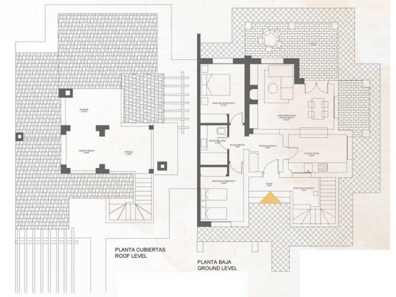 Las Palas Endreihenhäuser mit 2 Schlafzimmern, 1 Bad, Dachterrasse, Kfz-Stellplatz und Gemeinschaftspool in wunderschöner Umgebung Haus