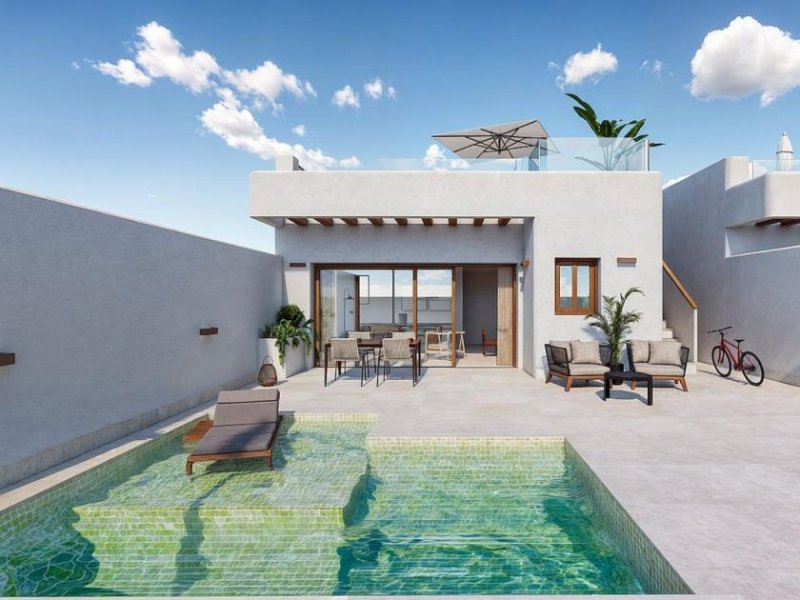 Torrepacheco Moderne freistehende Villen mit Pool und Dachterrasse Haus kaufen