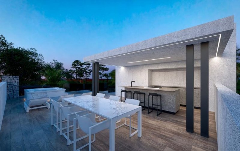 Los Alcázares Villen mit 3 Schlafzimmern, 2 Bädern, 2 Gäste-WCs, Keller, Dachterrasse, Klimaanlage und Privatpool im wunderschönen Santa