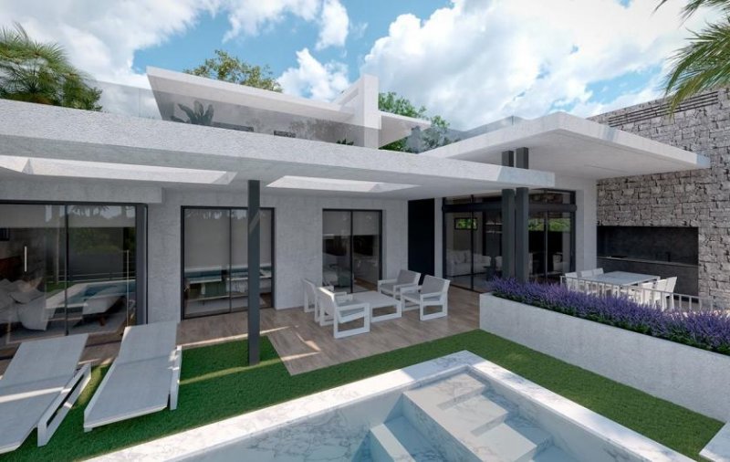 Los Alcázares Villen mit 3 Schlafzimmern, 2 Bädern, 2 Gäste-WCs, Keller, Dachterrasse, Klimaanlage und Privatpool im wunderschönen Santa