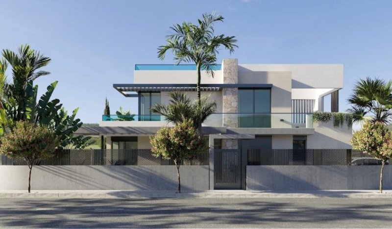Los Alcázares Villen mit 3 Schlafzimmern, 3 Bädern, Souterrain und Privatpool in einem fantastischen Resort mit eigenem See Haus kaufen