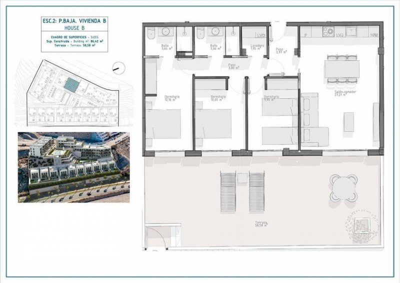 Laatzen Appartements mit 3 Schlafzimmern, 2 Bädern, Tiefgaragenstellplatz und Gemeinschaftspool nur ca. 700 m vom Strand Wohnung kaufen