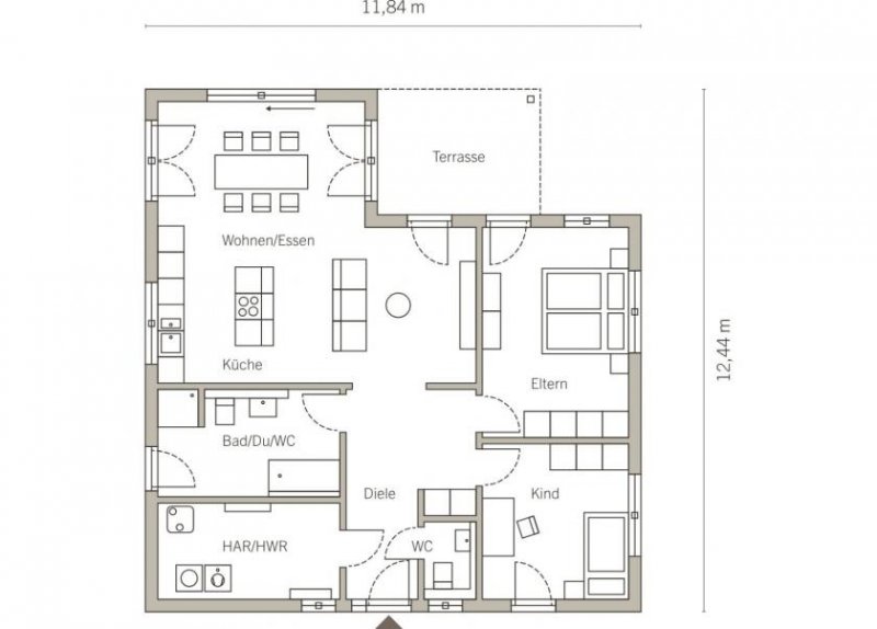 Bielefeld Eine Etage reicht - wenn sie richtig gut geplant ist. Bungalow in Heepen Haus kaufen