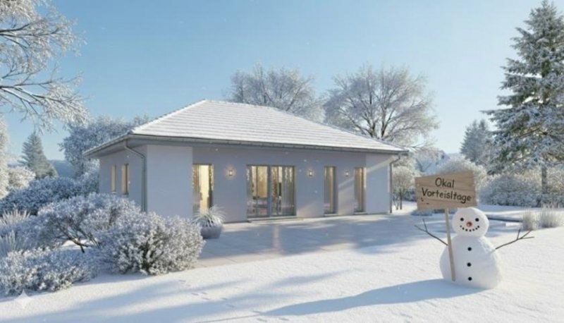 Hofgeismar Winter draußen, Wohnwärme drin - Okal Bungalow. Haus kaufen