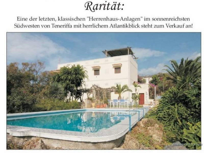 Adeje Herrenhausfinca mit mehrern Gästehäusern, Pool und grandiosem Blick nach La Gomera! Haus kaufen