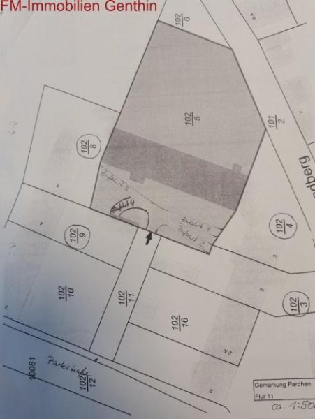 Genthin Angeboten wird eine 450 m² große denkmalgeschützte Scheune mit 2694 m² Grundstück Gewerbe kaufen