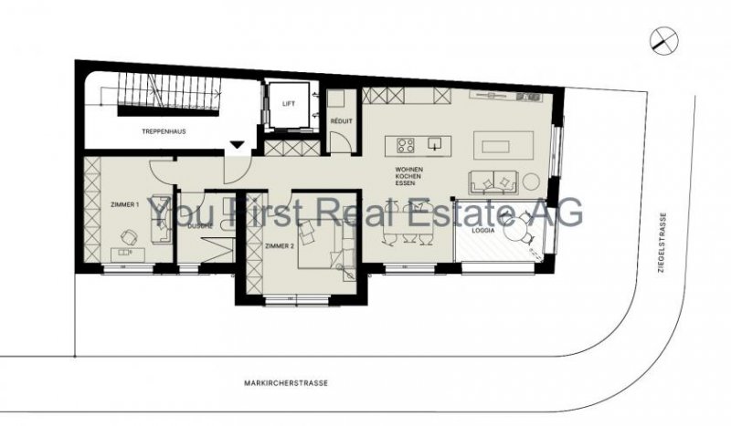 Basel Wohnung W03 - 3.5-Zimmer Geschosswohnung mit Loggia Wohnung kaufen