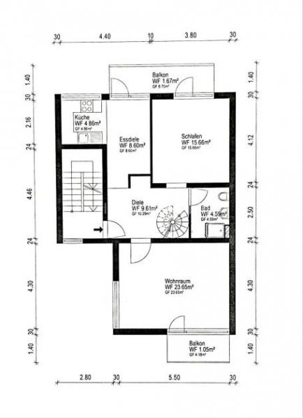 Wuppertal Top sanierte Maisonette ETW mit zwei Balkonen und Garage! Erstbezug nach Sanierung! Wohnung kaufen