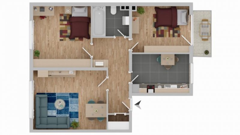 Remscheid Ideale Kapitalanlage - 3-Zimmer-Etagenwohnung mit Balkon Wohnung kaufen