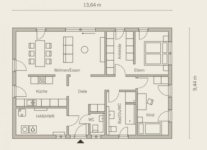 Essen Exklusiver OKAL Bungalow 1 Walmdach - Einzugsfertiger Wohnkomfort auf Ihrem Traumgrundstück mit ca. 107 m² Wohnfläche Haus