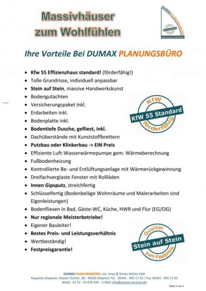 Dickel DUMAXP°°°Das Kapitänshaus mit Balkon und vielen Extras in Dickel, inkl. Grundstück Haus kaufen