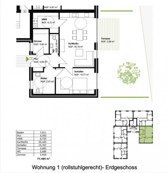 Hoogstede Barrierefreie EG-Wohnung mit separatem Eingang und Gartenanteil Wohnung kaufen