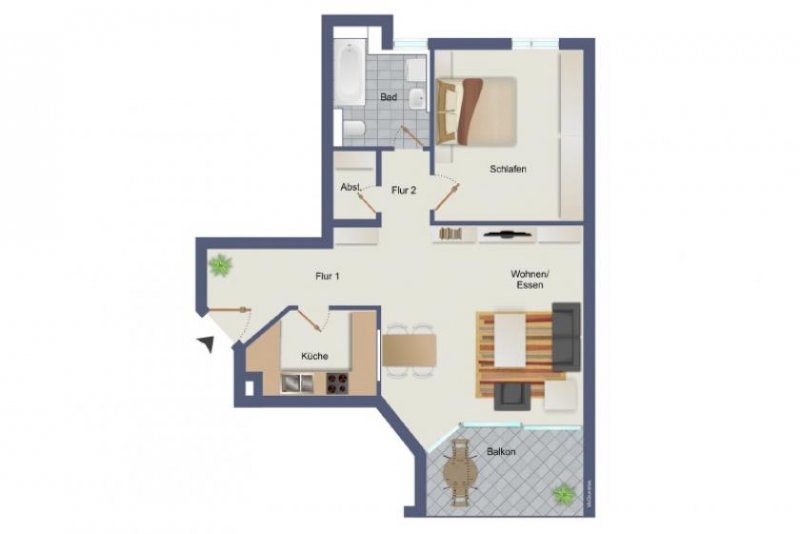Brühl Vermietete 2-Zimmerwohnung in ruhiger und gepflegter Wohnanlage Wohnung kaufen