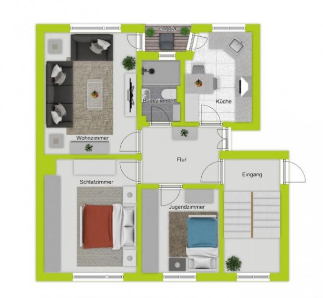Köln 3-Zimmer Wohnung mit EBK & Loggia in Köln-Nippes Wohnung kaufen