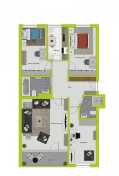 Köln 4-Zimmer Wohnung mit Loggia und Tiefgaragenstellplatz in Köln-Niehl Wohnung kaufen
