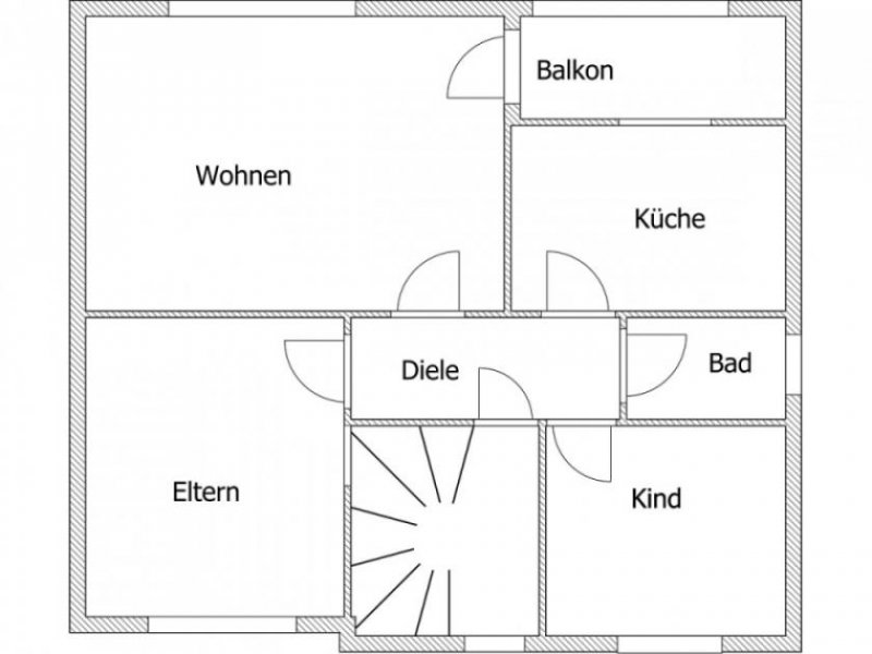 Eschweiler ESCHWEILER: 3 Zimmer-Wohnung mit Süd-Balkon zentral. Wohnung kaufen