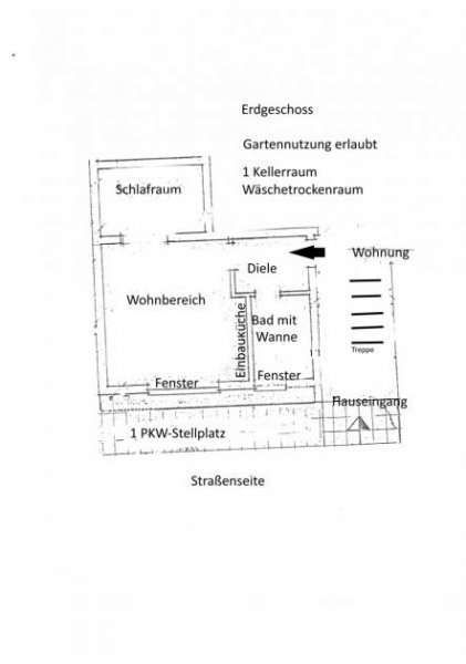 Bonn BONN OBERKASSEL 1 Zimmer-Appartement im EG links zu verkaufen in toller Wohnlage mit ca. 34 m² Wfl. Wohnung kaufen