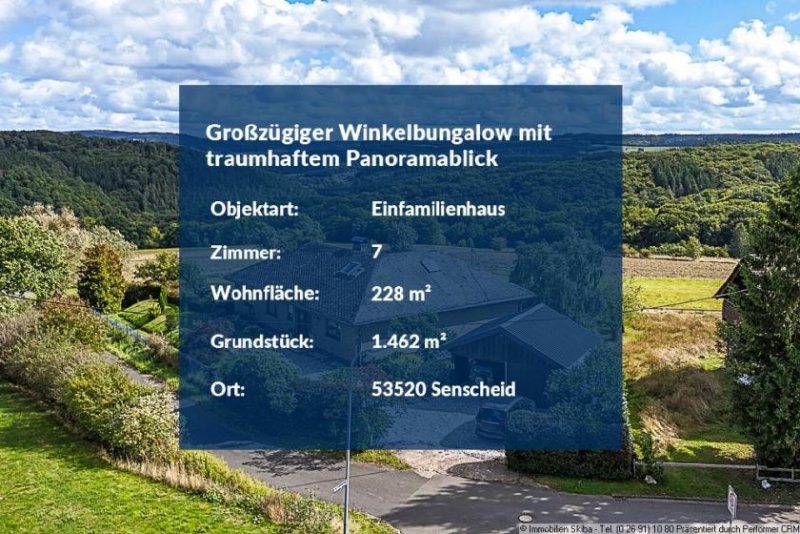 Senscheid Traumhafter Panoramablick: Großzügiger Winkelbungalow am Ortsrand von Senscheid in der Eifel Haus kaufen