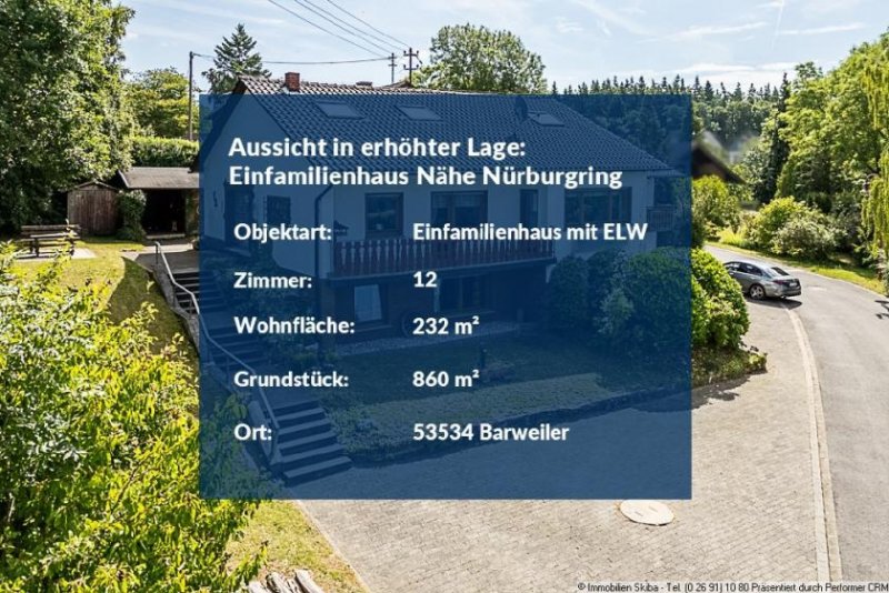 Barweiler Aussicht in erhöhter Lage: Einfamilienhaus mit Einliegerwohnung Nähe Nürburgring Haus kaufen