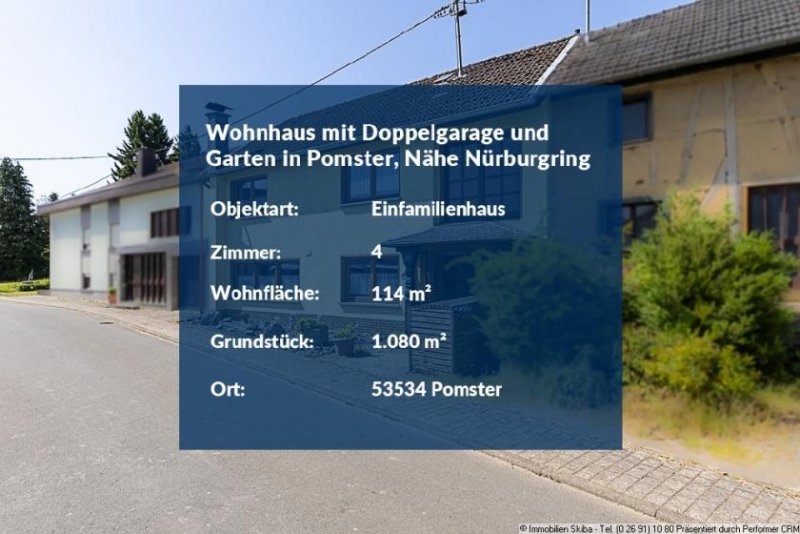 Pomster Wohnhaus mit Doppelgarage und Garten im ruhig gelegenen Pomster, Nähe Nürburgring Haus kaufen
