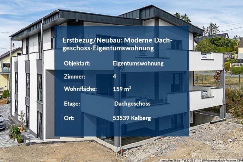 Kelberg Erstbezug/Neubau: Moderne Dachgeschoss-Eigentumswohnung in erhöhter Ortsrandlage mit Aussicht Wohnung kaufen