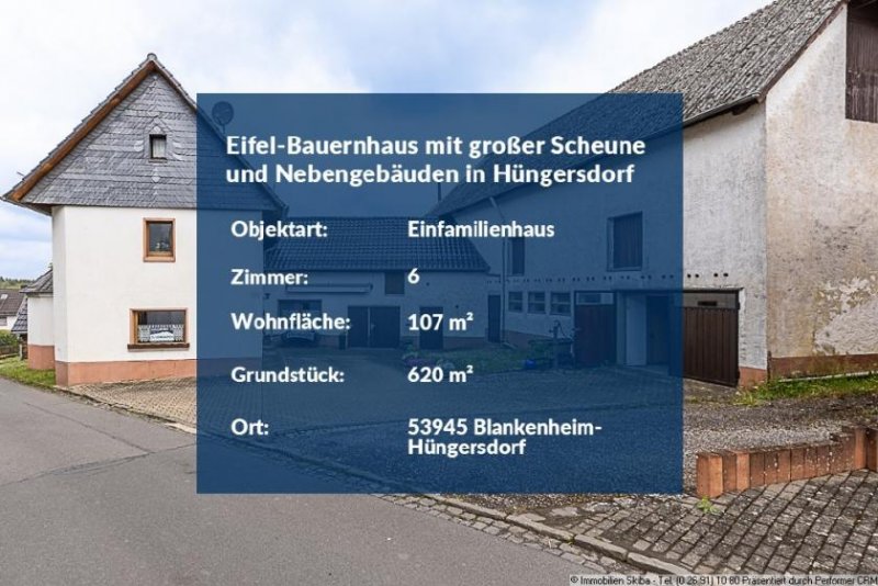 Blankenheim (Kreis Euskirchen) Eifel-Bauernhaus mit großer Scheune und Nebengebäuden in Blankenheim-Hüngersdorf Haus kaufen