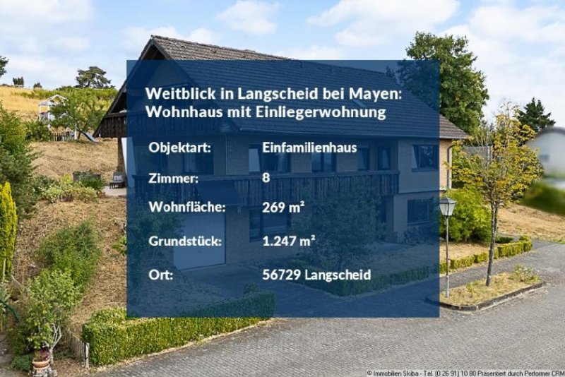 Langscheid Weitblick in Langscheid bei Mayen: Wohnhaus mit Einliegerwohnung und Garagen Haus kaufen