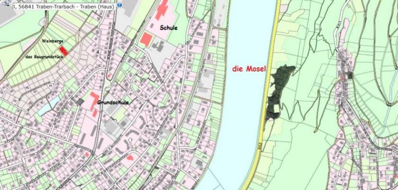 Traben-Trarbach exzelentes Baugrundstück 933 qm (erschlossen) in Traben mit Fernsicht über die Mosel und Weinberge Grundstück kaufen