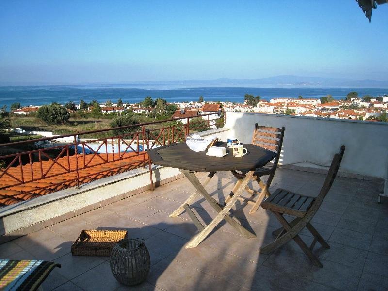 Chanioti - Chalkidiki Wunderschönes Ferienhaus mit superblick aufs Meer und auf dem Strand von Chanioti Chalkidike Haus kaufen