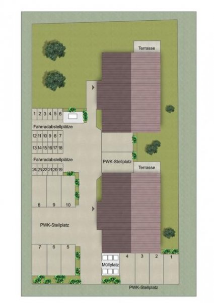 Rodgau DIETZ: Bauträgergrundstück mit Baugenehmigung für 2 Mehrfamilienhäuser! TOP Lage und S-Bahn-nah! Grundstück kaufen