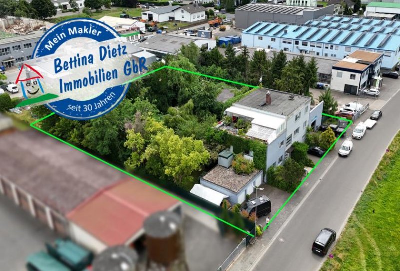 Rodgau DIETZ: Wohn-und Geschäftshaus mit 817,73 qm Gesamtfläche! Genehmigte Bauvoranfrage für weiteren Bau! Grundstück kaufen