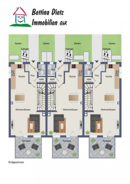 Babenhausen DIETZ: 6 Reihenhausgrundstücke mit Baugenehmigungen im neuen Babenhäuser Wohnquartier Kaisergärten! Grundstück kaufen