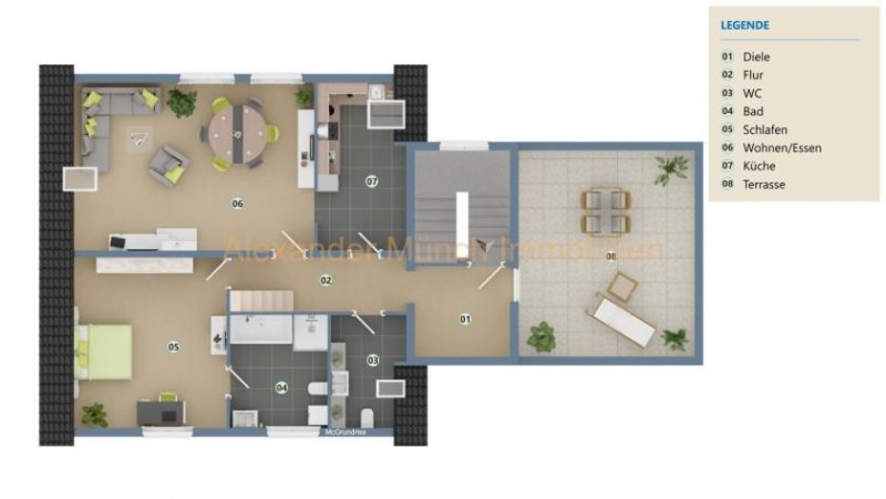 Hünstetten Provisionsfrei-Moderne 3-Zimmer-Maisonettewohnung mit Terrasse und Einzelgarage! Wohnung kaufen