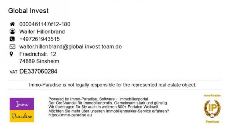 Walldorf (Rhein-Neckar-Kreis) WALDORF:Tolle 3-Zimmerwohnung mit schönem Balkon in guter Lage von Walldorf. GLOBAL INVEST SINSHEIM | Wohnung kaufen