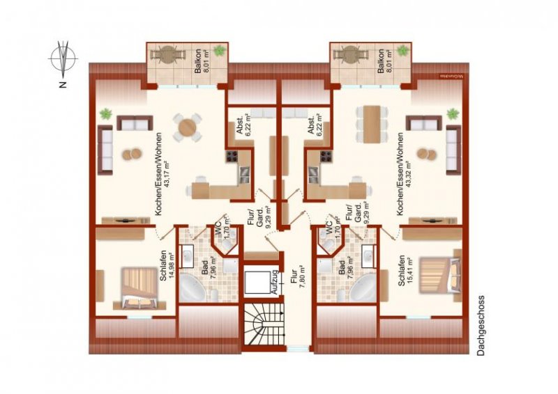 Laudenbach (Rhein-Neckar-Kreis) Sonnige Dachwohnung der Extraklasse Wohnung kaufen