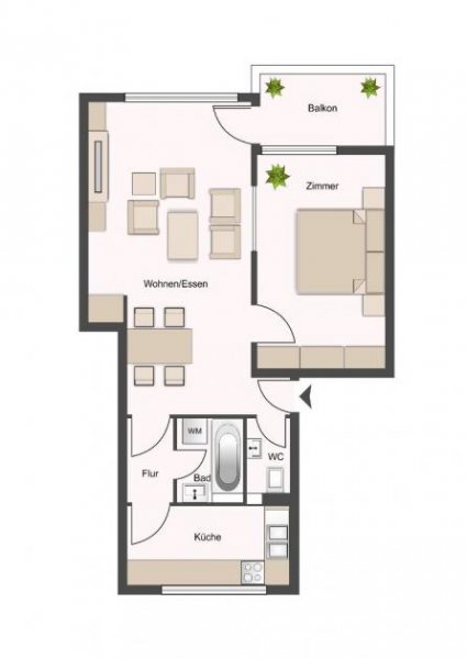 Ditzingen Schöne, helle 2 Zi.-Whg. mit Balkon und Garage in Ditzingen-Heimerdingen zu verkaufen Wohnung kaufen