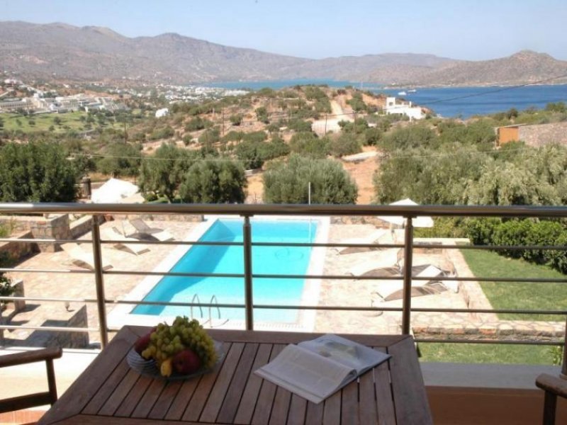 Elounda, Lasithi, Kreta 2-Villen-Anwesen mit Pool, Meerblick in der gehobenen Gegend von Elounda Haus kaufen