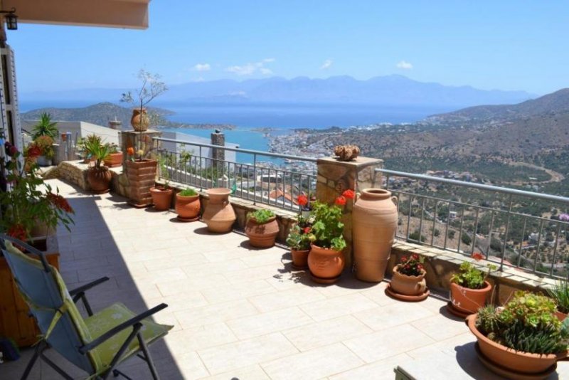 Kato Pines, Elounda, Lasithi, Kreta Villa mit 3 Schlafzimmern mit herrlichem, unverbautem Meerblick, Elounda Haus kaufen