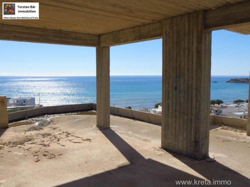 Analipsi Kreta, Analipsi, Vier Wohnungen (Rohbau) mit Panoramablick auf das Meer zu verkaufen Haus kaufen