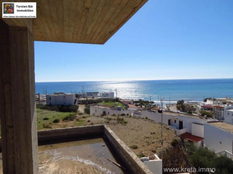 Analipsi Kreta, Analipsi, Vier Wohnungen (Rohbau) mit Panoramablick auf das Meer zu verkaufen Haus kaufen