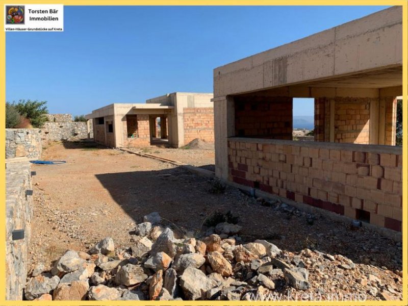 Agios Nikolaos Kreta, Ag. Nikolaos Wunderschönes Grundstück mit neu errichtetem Rohbau Haus kaufen