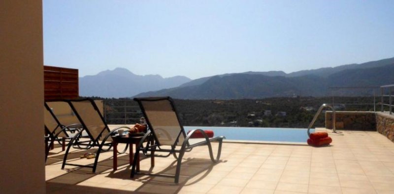 Vathi, Agios Nikolaos, Lasithi, Kreta Maisonettenvilla mit beeindruckendem Ausblick, Pool Haus kaufen