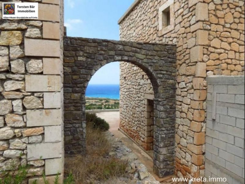 Agia Fotia (Sitia) Kreta, Sitia, 4 Steinhäuser (Rohbau) mit Panoramablick aufs Meer Haus kaufen