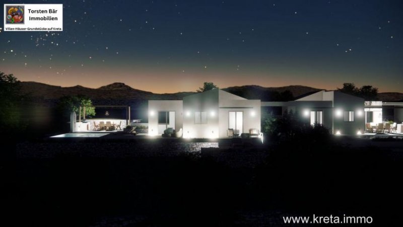 Erfi Kreta, Erfi /Rethymno einstöckiges Haus (Projekt) mit Privatpools und Meerblick Haus kaufen