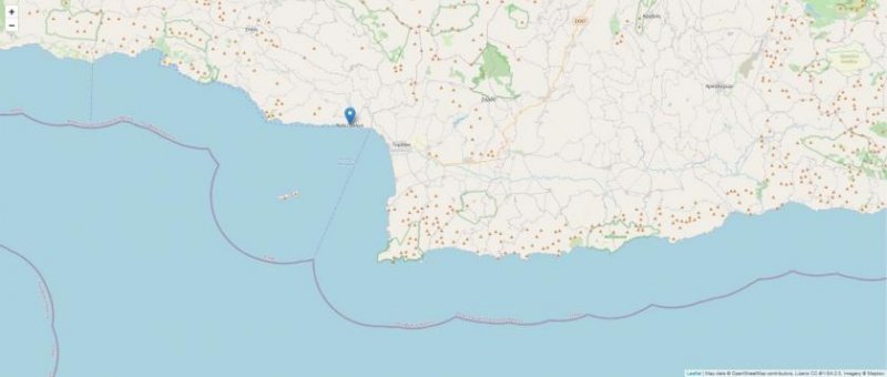 Agia Galini Kreta, Agia Galini, Baugrundstück mit Meerblick Ortsnah aber privat Grundstück kaufen