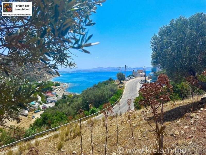 Agia Galini Kreta, Agia Galini, Baugrundstück mit Meerblick Ortsnah aber privat Grundstück kaufen