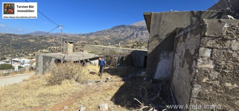 Nithavri Kreta, Nithavri renovierungsbedürftiges Bauernanwesen mit Meer- und Bergblick Haus kaufen