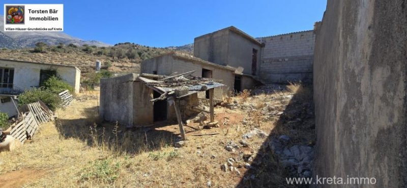 Nithavri Kreta, Nithavri renovierungsbedürftiges Bauernanwesen mit Meer- und Bergblick Haus kaufen