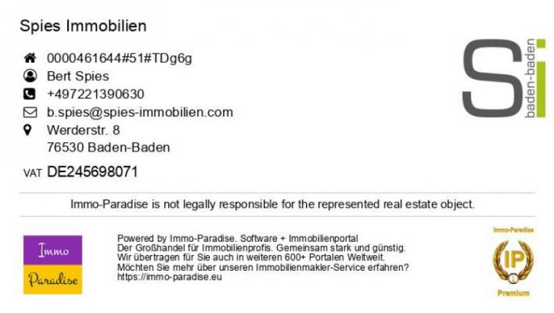 Lauf LAUF, BADEN-BADEN: 178 m2 Haus mit Büro im Gewerbegebiet. Gewerbe kaufen