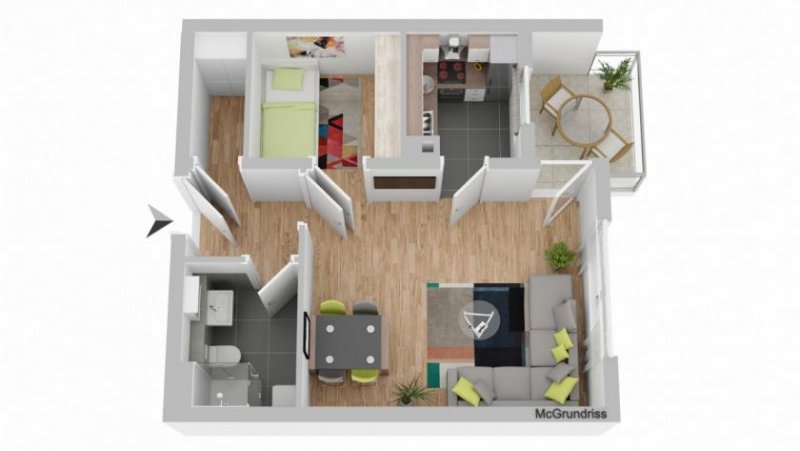 Rottweil Modernisierte 1,5-Zimmer-Wohnung mit Balkon & Aufzug in Rottweil Wohnung kaufen
